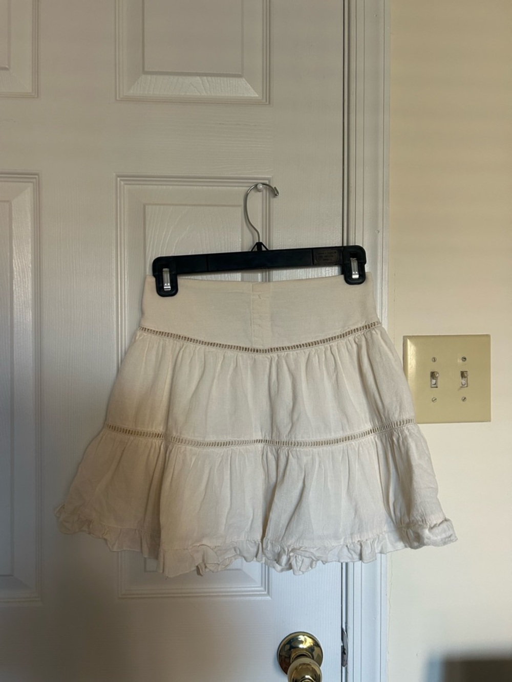 Zara Cream Ruffle Skirt
